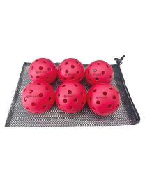 Bolsa 6 pelotas pickleball 40 rojas