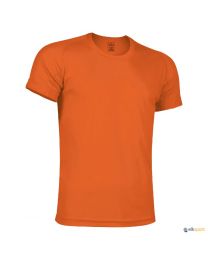 Camiseta técnica infantil naranja flúor