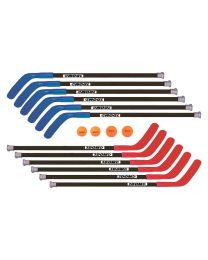 Conjunto de hockey de sticks DOM Excel + pelotas + pastillas