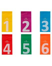 Banderas numeradas para aros (6 unidades)