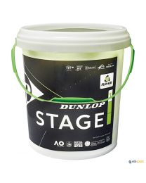 Cubo 60 pelotas de tenis Dunlop Stage 1 Green