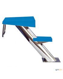 Base con anclajes para pódium con escalón 