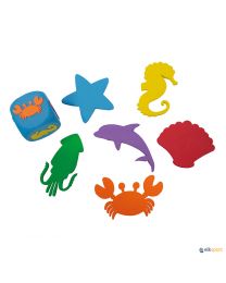 Juego de dado y animales marinos