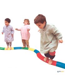 Pasillo acoplable semicilíndrico para juegos de equilibrio infantil