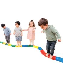 Pasillo acoplable semicilíndrico para juegos de equilibrio infantil