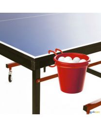 Soporte y cubo de tenis de mesa