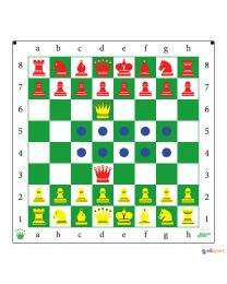 Tablero ajedrez demostración autoadhesivo