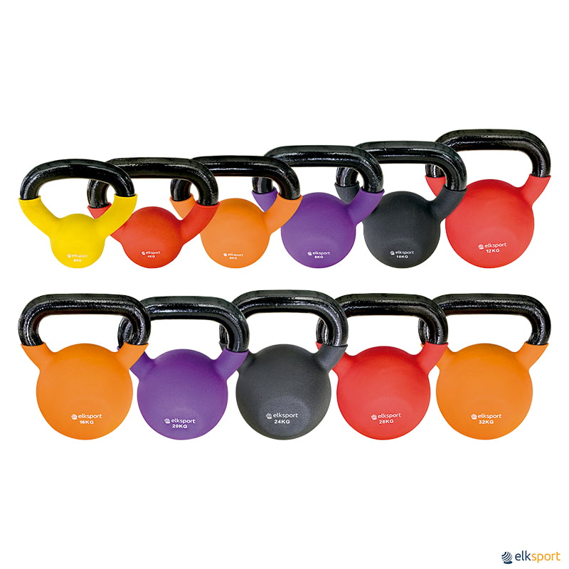 METIS Neopreen Kettlebell 16kg - Antislip Gietijzeren Fitness Gewicht Voor Thuis & Gym Training