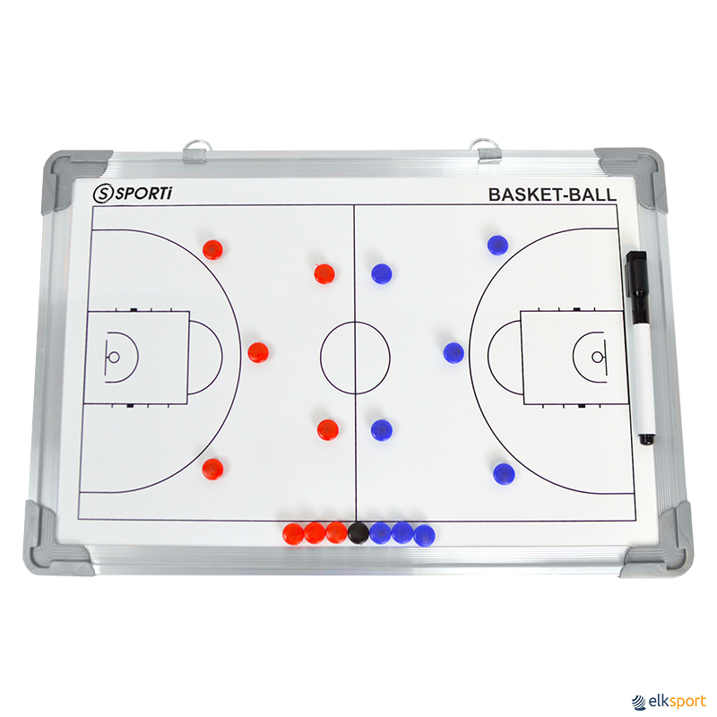 Trademark Innovations Alineación magnética de baloncesto pizarra blanca de  puntuación Coach Board