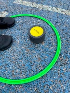 Aros y discos utilizados en un juego de ef