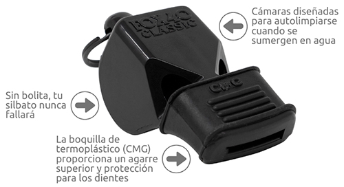 Características silbato Fox 40 Classic CMG
