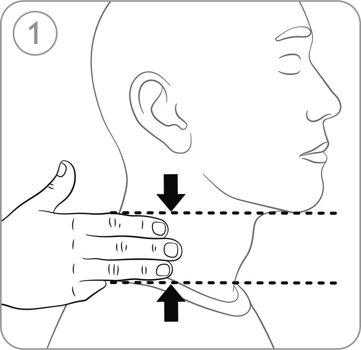 Instrucciones de uso collarín cervical Laerdal Stifneck Select - Paso 1