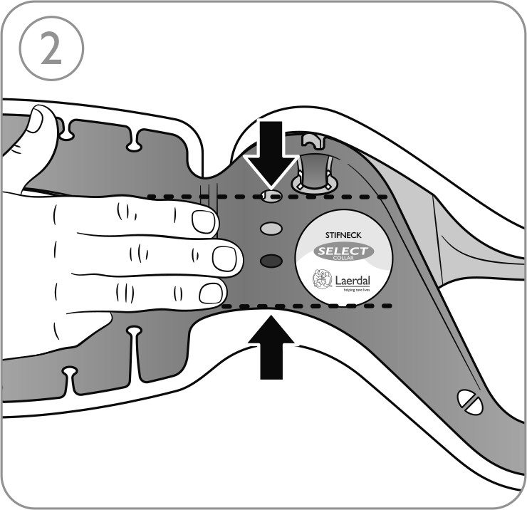 Instrucciones de uso collarín cervical Laerdal Stifneck Select - Paso 2