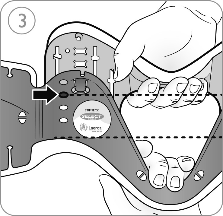 Instrucciones de uso collarín cervical Laerdal Stifneck Select - Paso 3