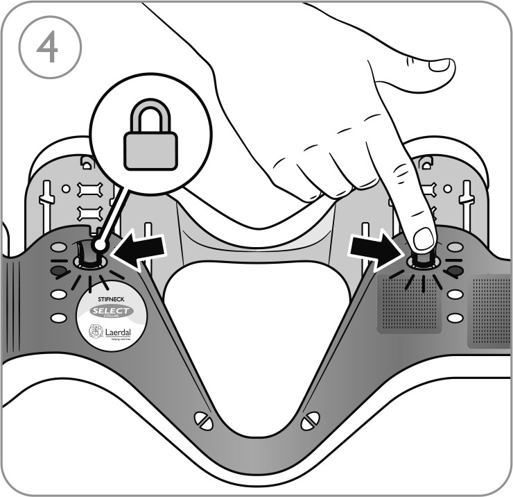 Instrucciones de uso collarín cervical Laerdal Stifneck Select - Paso 4