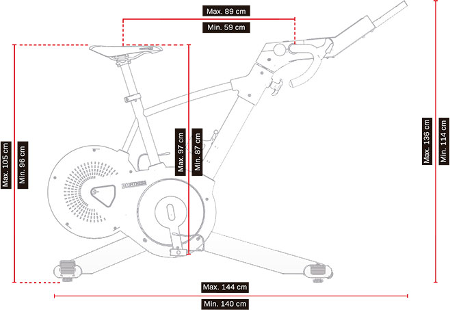 Medidas y dimensiones Exercycle Smart Bike BH: