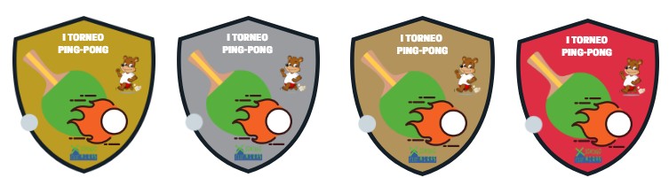 pegatina insignia para jugadores del torneo