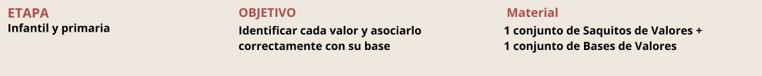 saquito a su base