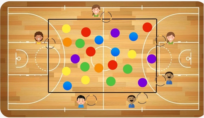 Tablero del juego - en busca del arcoíris